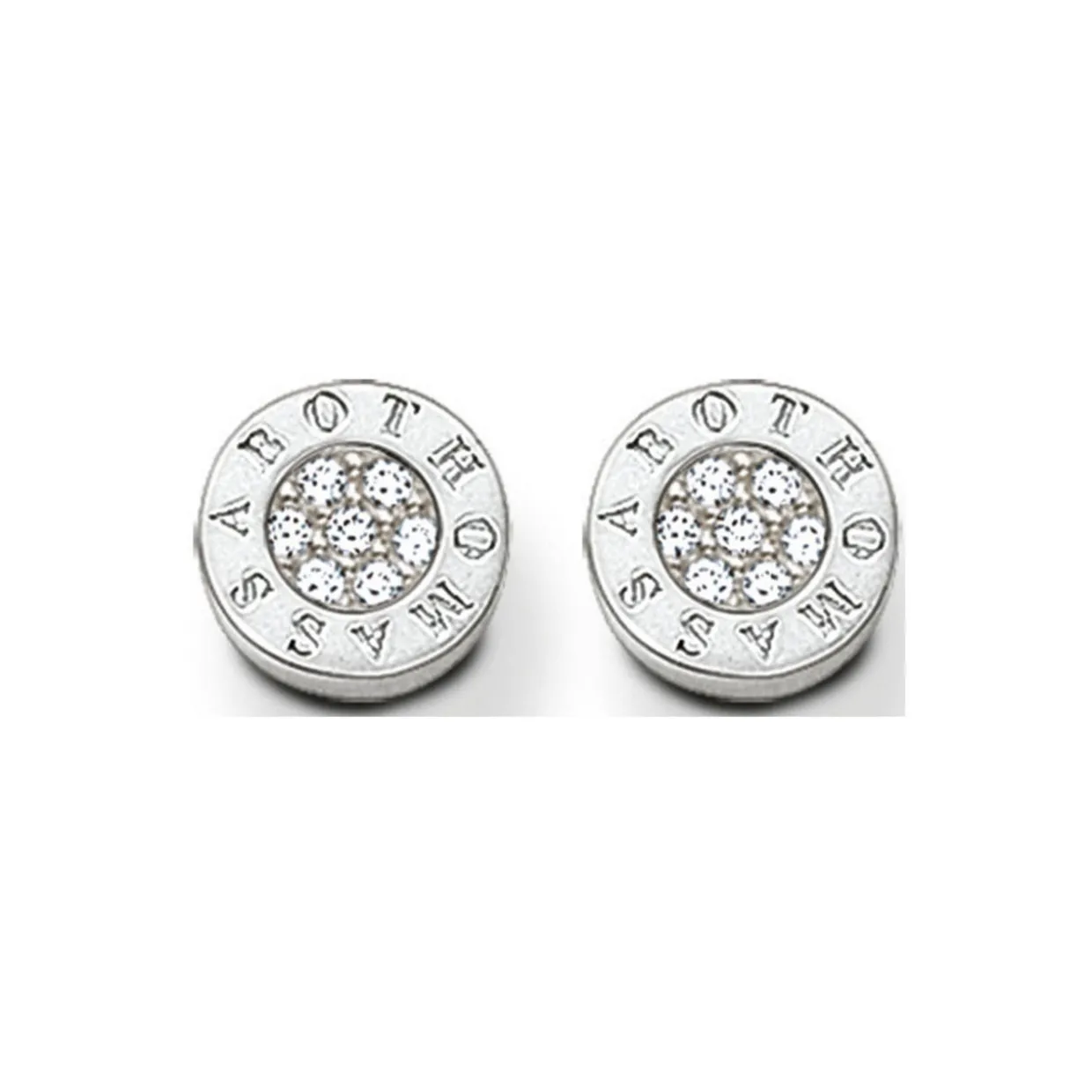 Ear Studs Classic Pavé White