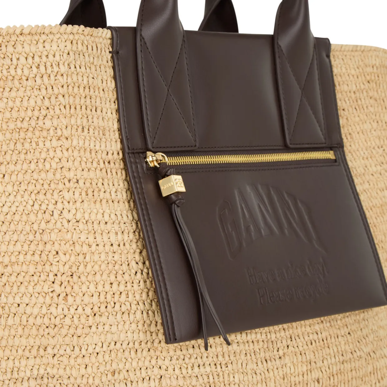 Easy Shopper Raffia Tote Bag