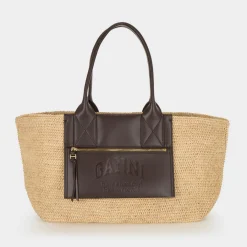 Fashion GANNI Easy Shopper Raffia Tote Bag