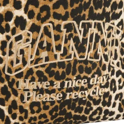 Clearance GANNI Easy Shopper XX Large Leopard Tote Bag
