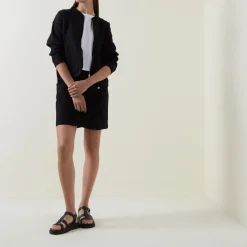 Ebony High-Rise Mini Pencil Skirt