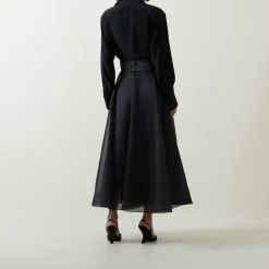 Clearance ANDTATE Edie High-Rise Organza Flared Skirt