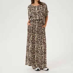 Online KAFFE Edita Amber Leopard Skirt