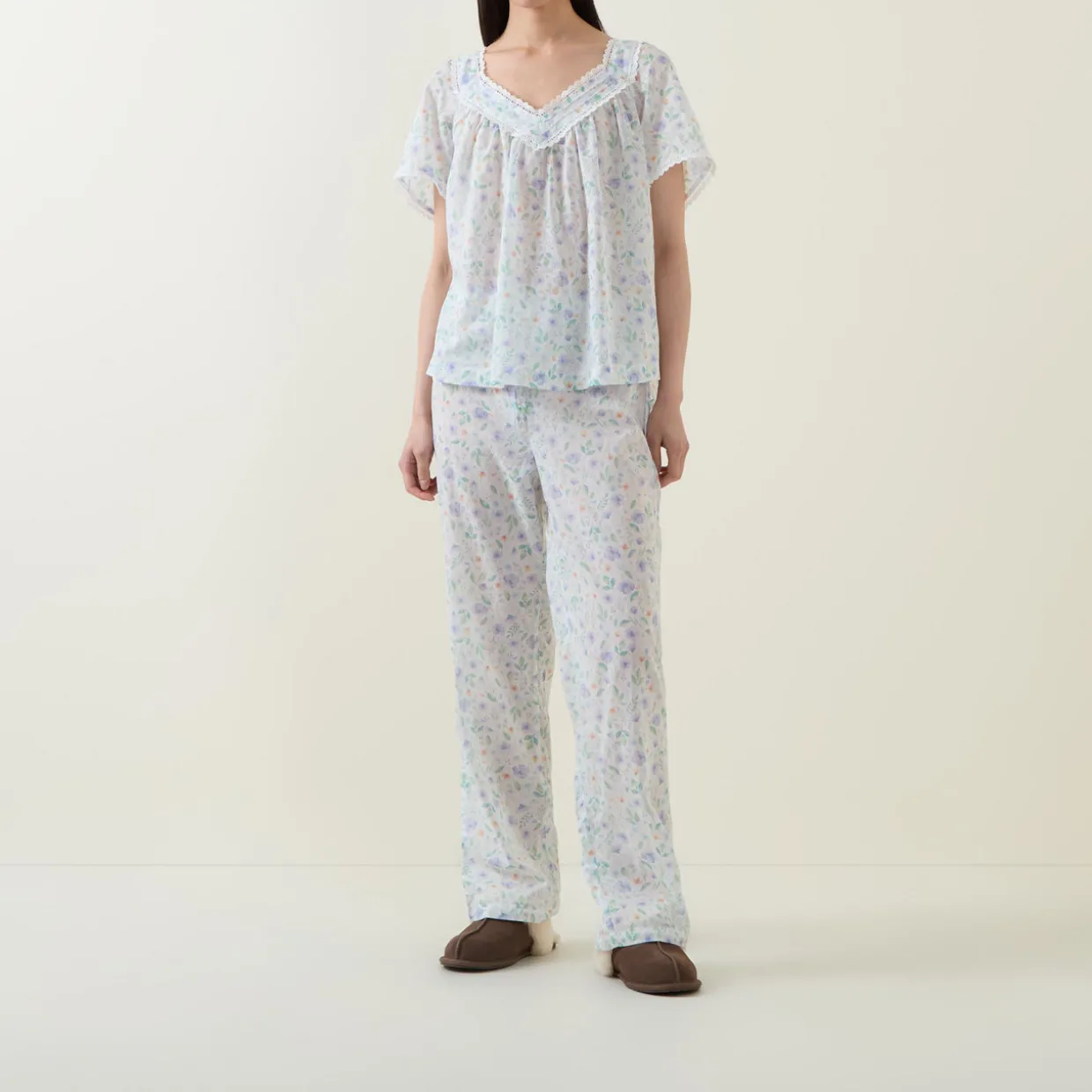Elba Pansy Print Pyjama Set