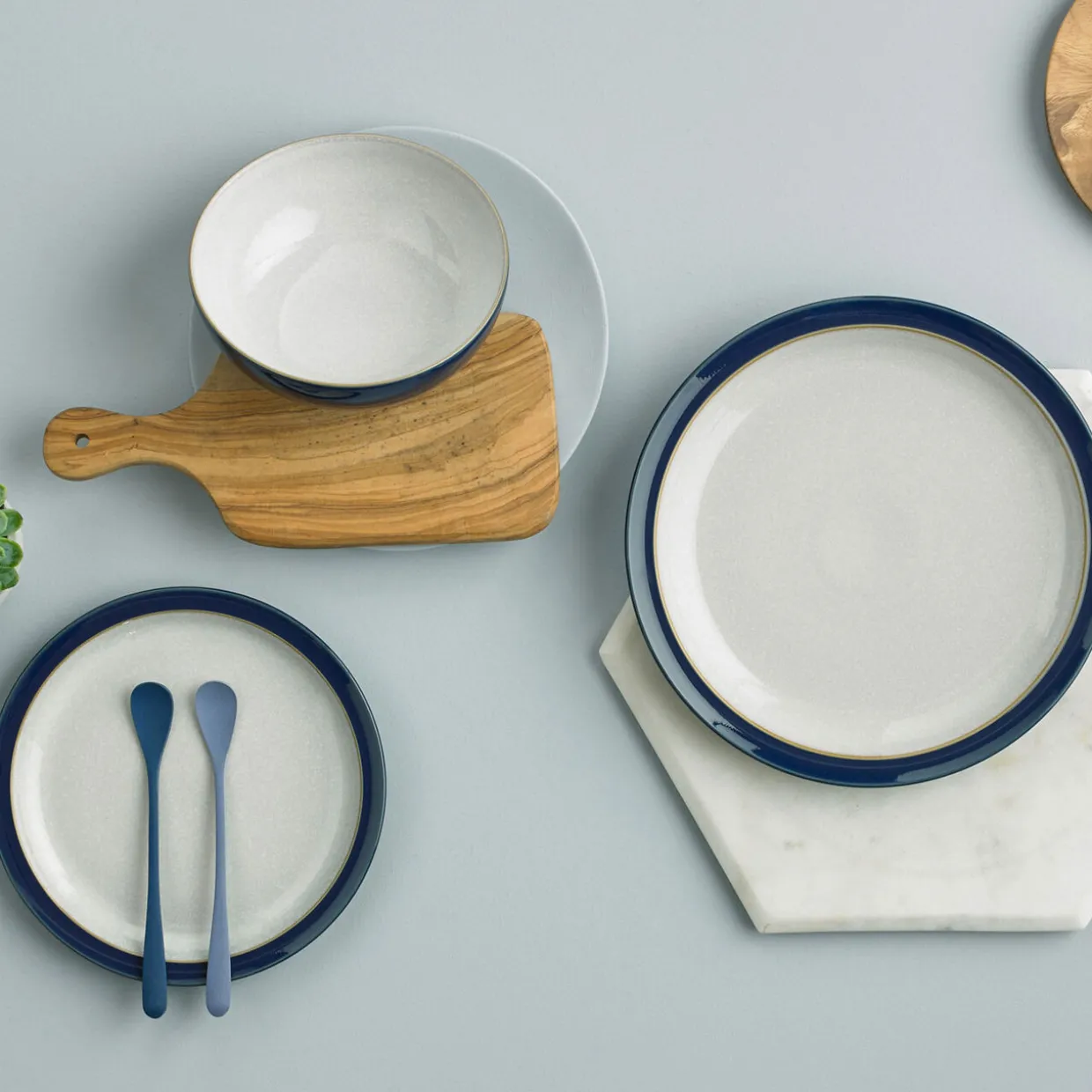 Elements Dark Blue 12-Piece Tableware Set