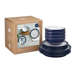 Elements Dark Blue 12-Piece Tableware Set