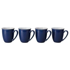 Elements Dark Blue Set of Four Coffee Mugs