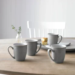 Fashion DENBY Elements Light Grey Set of Four Coffee Mugs