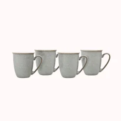 Fashion DENBY Elements Light Grey Set of Four Coffee Mugs