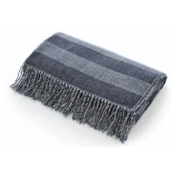 Outlet THE LYNDON COMPANY Elgin Throw White Navy