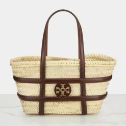 Discount TORY BURCH Ella Small Straw Basket Bag