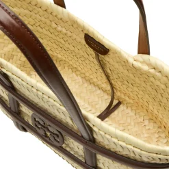 Discount TORY BURCH Ella Small Straw Basket Bag