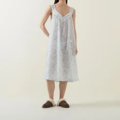 Elle Pansy Print Night Dress