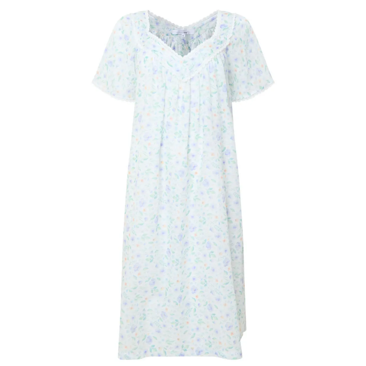 Outlet COTTON REAL Elma Pansy Print Night Dress