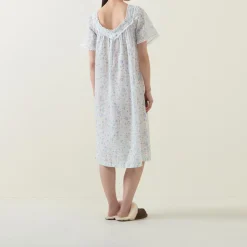 Outlet COTTON REAL Elma Pansy Print Night Dress