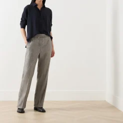 Sale MARELLA Elodia Herringbone Straight Leg Trousers