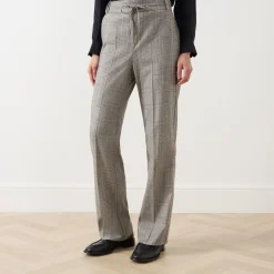 Sale MARELLA Elodia Herringbone Straight Leg Trousers