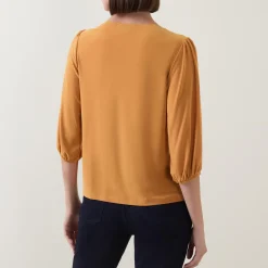 New JOSEPH RIBKOFF Embellished Solid Blouse