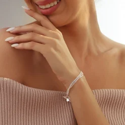 Embellished Triple Strand Bracelet