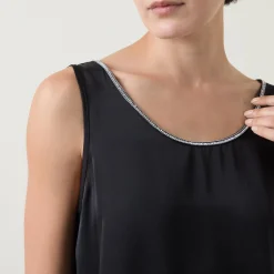 Discount JOSEPH RIBKOFF Embellished-Trim Tank Top