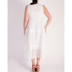 Embroidered Tiered Dress