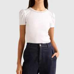 Emilia Embellished Puff Sleeve Top