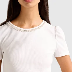 Emilia Embellished Puff Sleeve Top