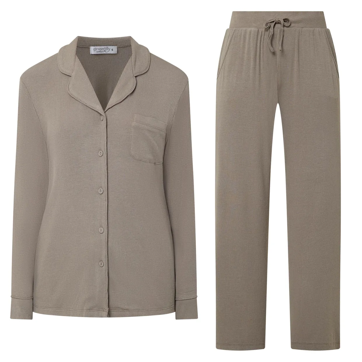 Emilia Ribbed Pyjama Set