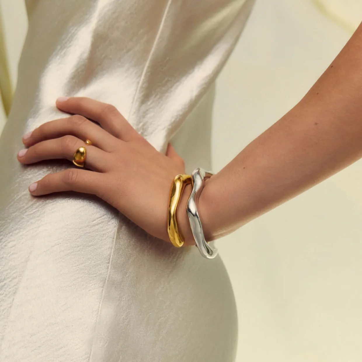 Eny Puffy Dome Cuff Bracelet