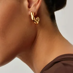 Eny Puffy Medium Hoop Earrings