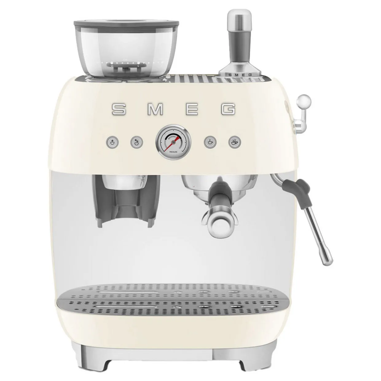 Espresso Coffee Machine with Grinder Cream