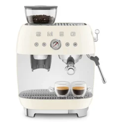 Espresso Coffee Machine with Grinder Cream