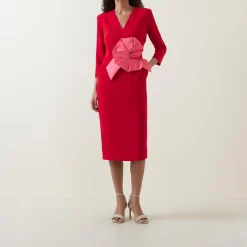 New CAROLINE KILKENNY Everly Flower Appliqué Pencil Dress