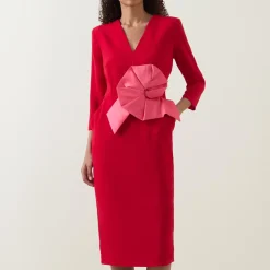New CAROLINE KILKENNY Everly Flower Appliqué Pencil Dress