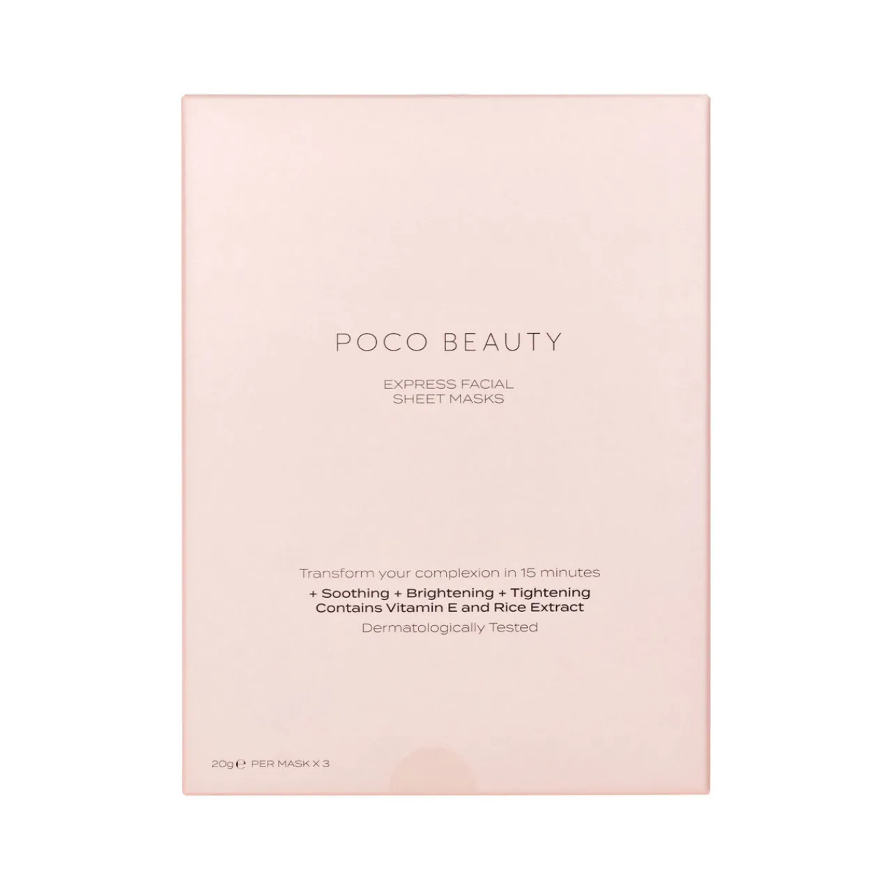 Clearance POCO BEAUTY Express Facial Sheet Masks Box of 3