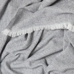 Online FOXFORD Extra Large Lambswool Throw Grey