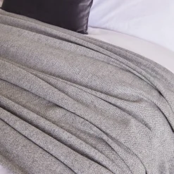 Online FOXFORD Extra Large Lambswool Throw Grey