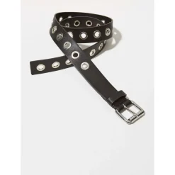 Online MINT VELVET Eyelet Leather Belt