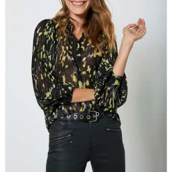 Online MINT VELVET Eyelet Leather Belt