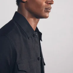 Clearance REISS Eze Twin Pocket Linen Overshirt