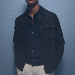 Clearance REISS Eze Twin Pocket Linen Overshirt