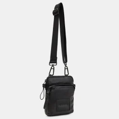 Falcon Logo Leather Pouch Bag