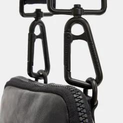 Falcon Logo Leather Pouch Bag