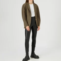 Faux Leather Croc Effect Leggings