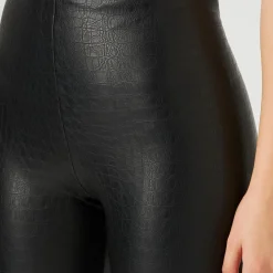 Faux Leather Croc Effect Leggings