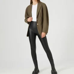 Faux Leather Croc Effect Leggings