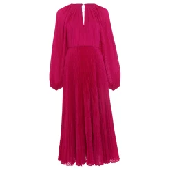 Faye Textured Pleated Dress