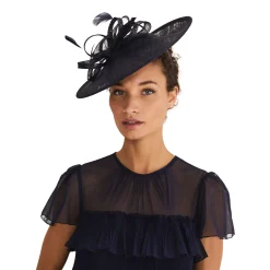 Feather-Detailed Disc Fascinator