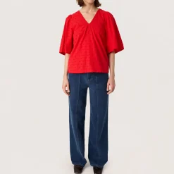 Fashion SOAKED IN LUXURY Felisia Textured Blouse