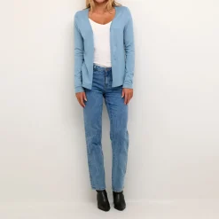 Fashion KAFFE Fenia Open Front Cardigan